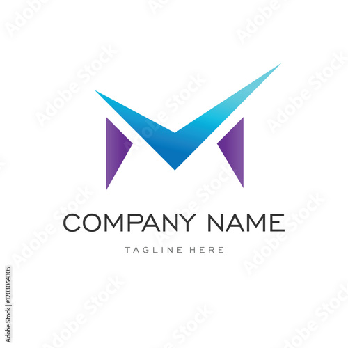 Free Download Sleek M Logo for Modern Business Identity - GFXLoad