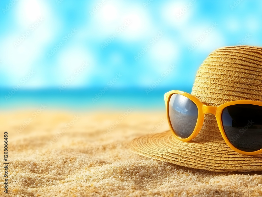 Summer Vacation Beach Scene Illustration Summer Vacation Beach Scene Illustration