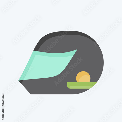 Icon Helmeticon. related to Hobbies symbol. flat style. design editable