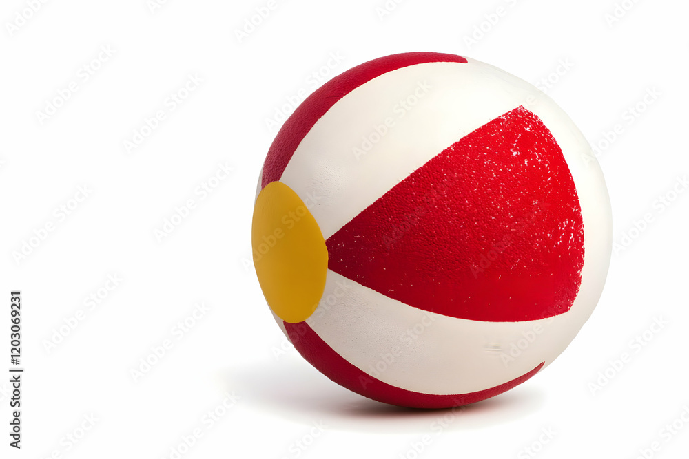Red Yellow White Beach Ball Illustration Red Yellow White Beach Ball Illustration