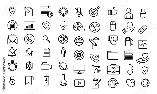 Social media line art icon trends for designers