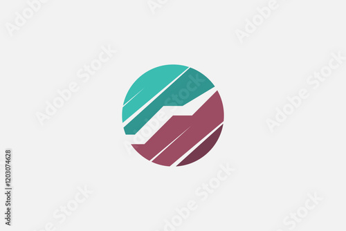 abstract earth and mountain hiking logo