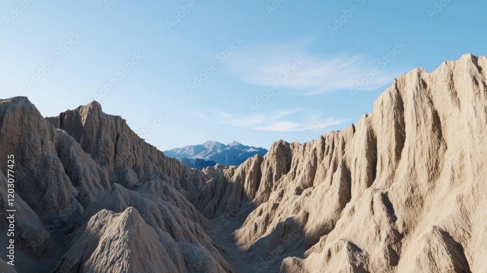 Fototapeta premium Desert mountain landscape panorama