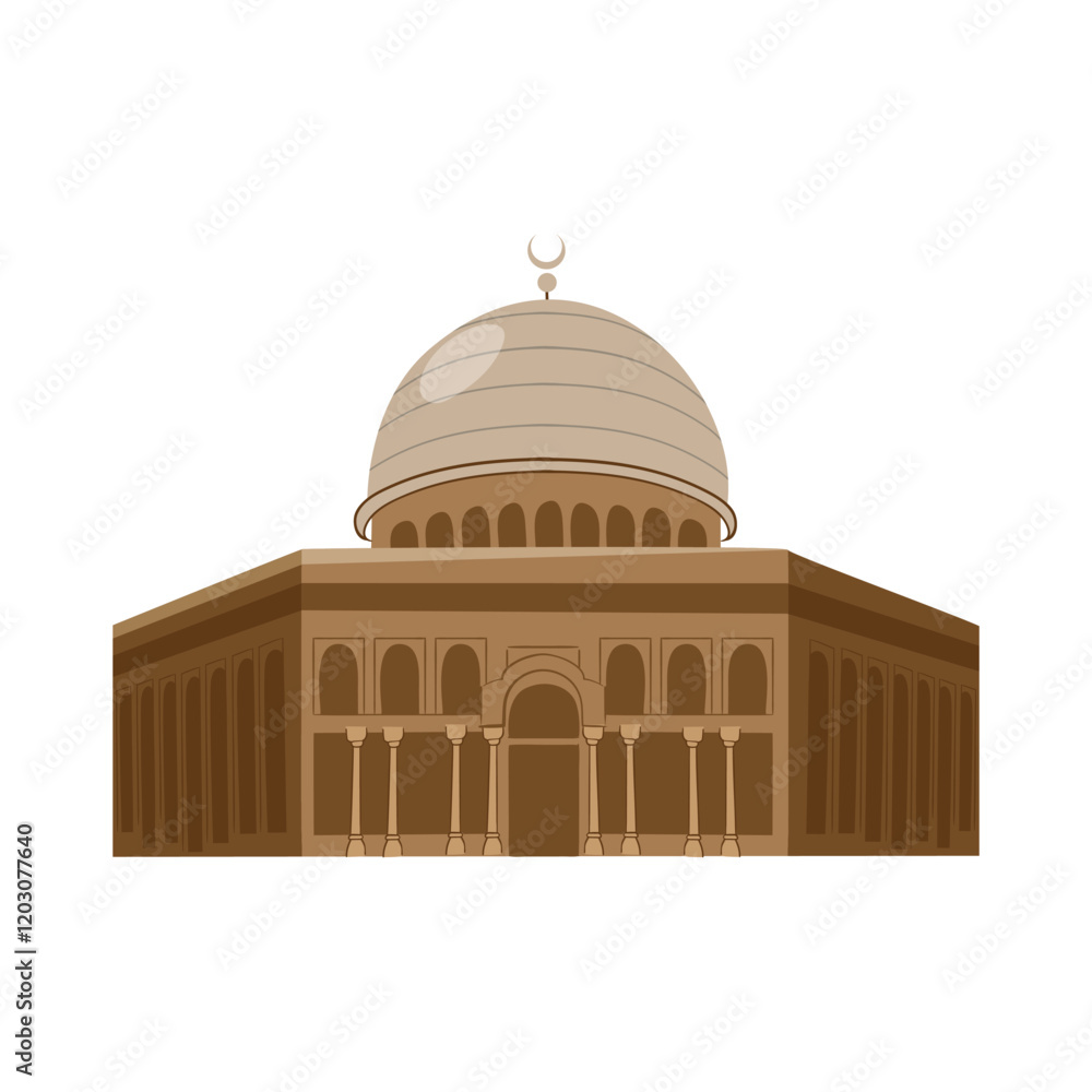 Fototapeta premium Intricate Mosque Vector Design for Islamic Artwork