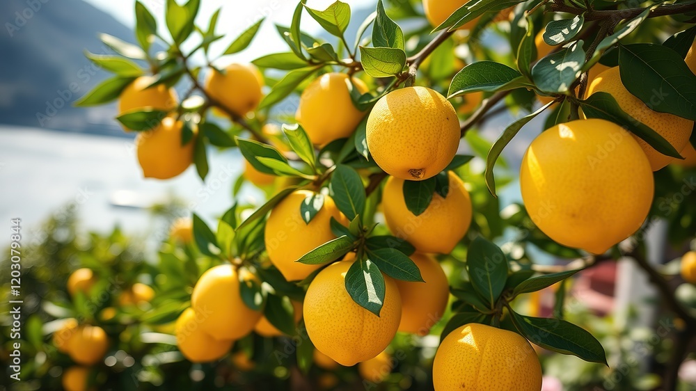 Amalfi Coast Lemon Grove - Sunny Italian Garden - High Resolution Photo Amalfi Coast Lemon Grove - Sunny Italian Garden - High Resolution Photo