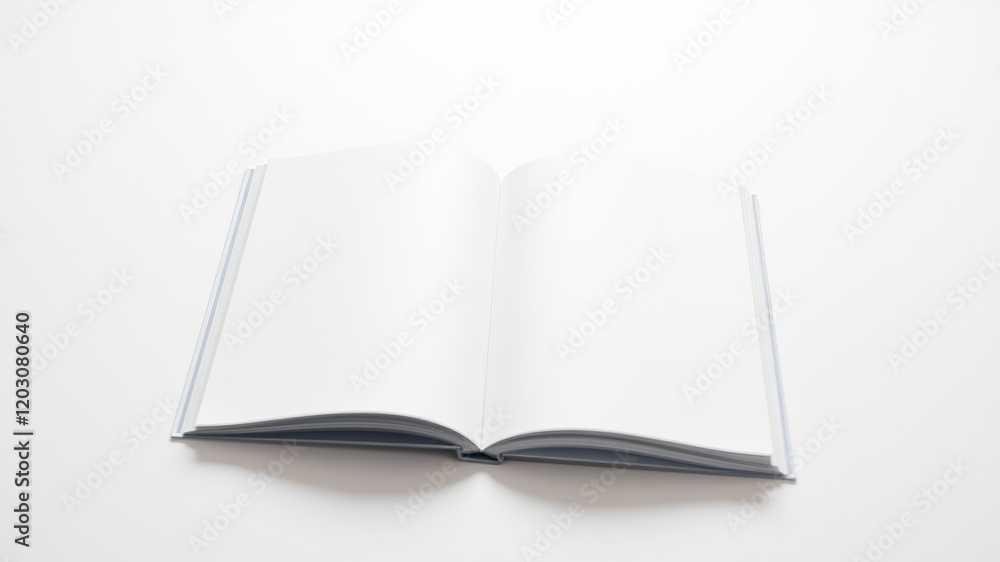 Blank Notepad Mockup on White Table - High-Quality Magazine Layout Blank Notepad Mockup on White Table - High-Quality Magazine Layout