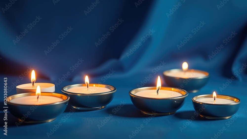 Blue Candle Bowls - Elegant Lighting