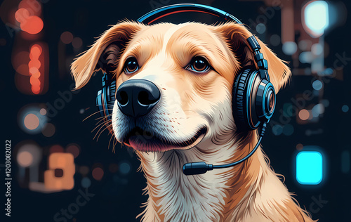 golden retriever dog wearing glasses