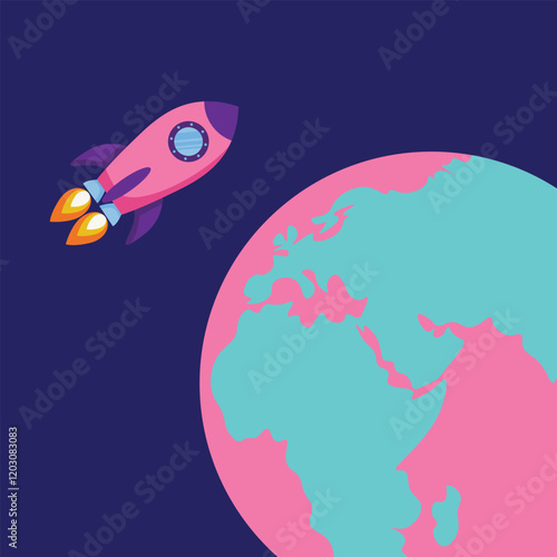 Space Exploration Vessel - Advanced Rocket Technology