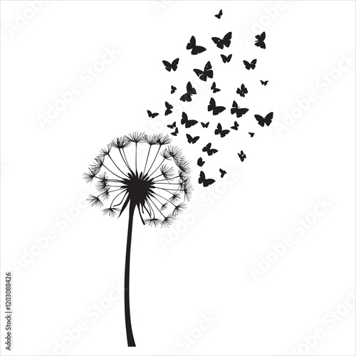 Wallpaper Mural Detailed Dandelion Plant Vector Illustration for Art Projects
 Torontodigital.ca