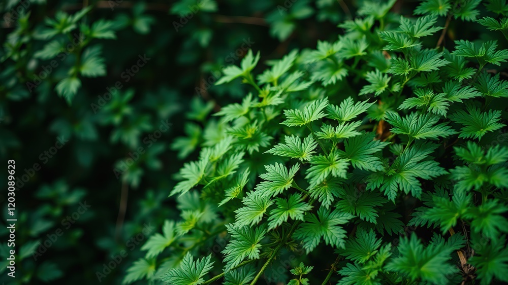 Nettle Plant Urtica Dioica - Lush Green Thicket Close-up Photography Nettle Plant Urtica Dioica - Lush Green Thicket Close-up Photography