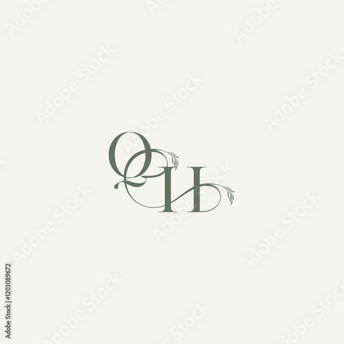 organic hairline logotype wedding concept monogram letter elegant and elegant logo HQ