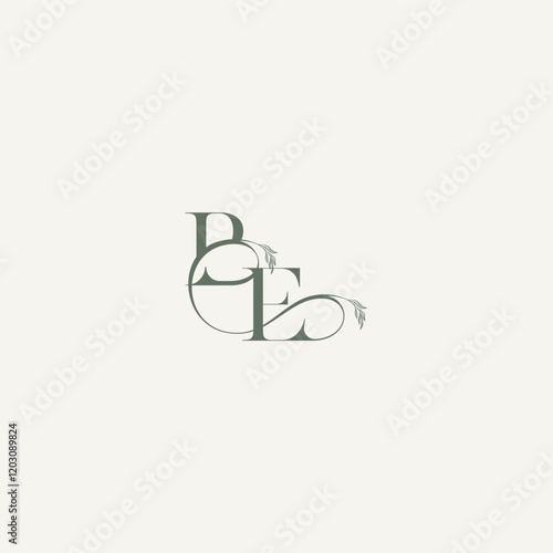 organic hairline logotype EB elegant and elegant logo wedding concept monogram letter