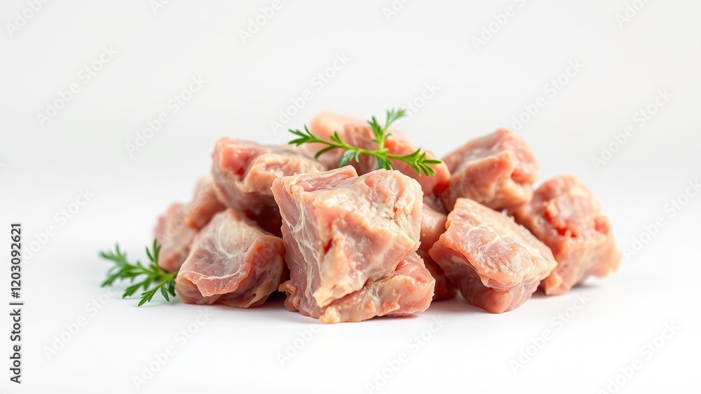 Raw Lamb Mutton Chunks - High-Resolution Studio Shot Raw Lamb Mutton Chunks - High-Resolution Studio Shot