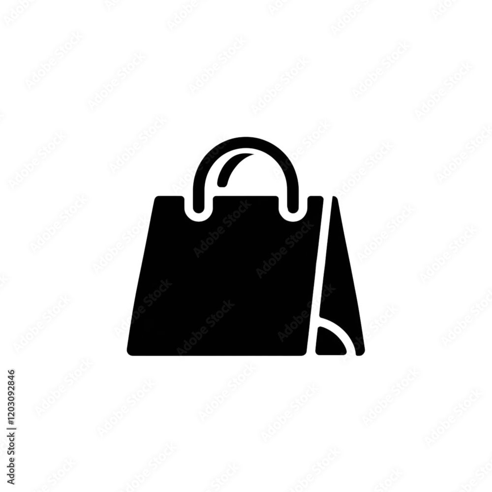 bag icon isolated on white background. Cut-out bag icon isolated on white background. Cut-out