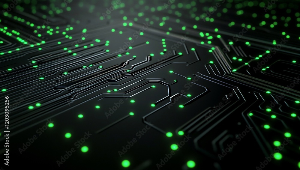 Abstract glowing circuit board. Abstract glowing circuit board.