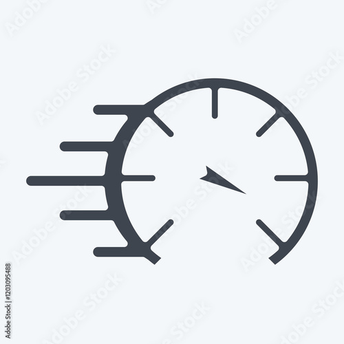Icon Speed. related to Speed symbol. glyph style. design editable