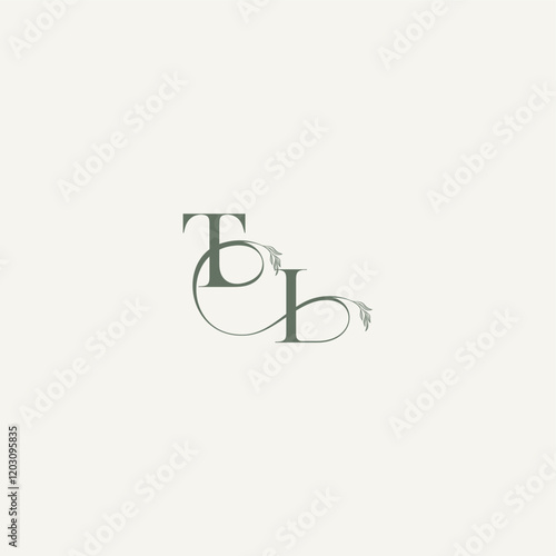 organic hairline logotype wedding concept monogram letter elegant and elegant logo IT