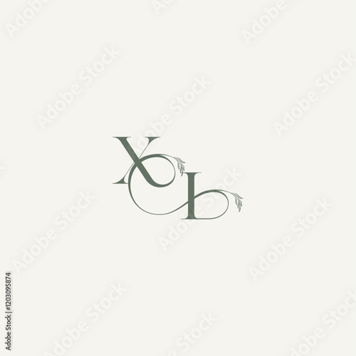 organic hairline logotype wedding concept monogram letter elegant and elegant logo IX