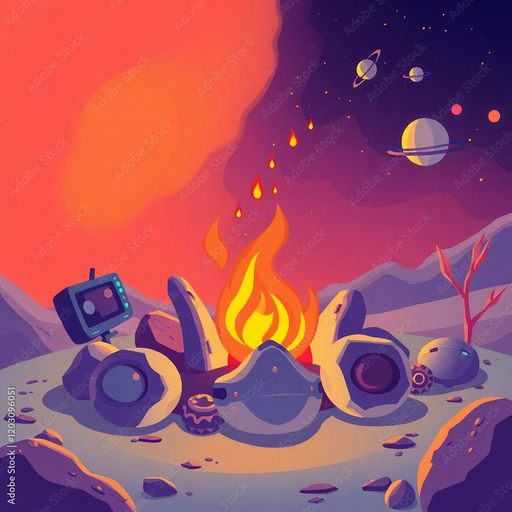 Fototapeta premium A hacker with hidden face in a hoodie using a laptop 