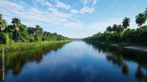 Serene Jungle River