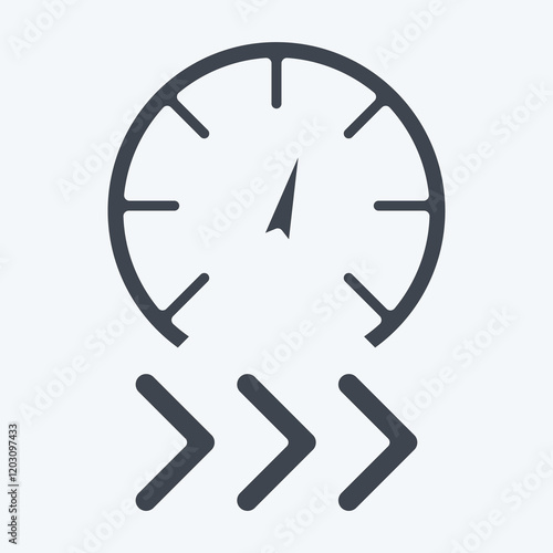 Icon Rapid. related to Speed symbol. glyph style. design editable