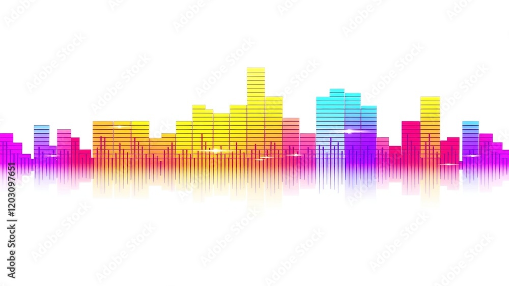 Spectral Sound Waves - Abstract Equalizer Art Spectral Sound Waves - Abstract Equalizer Art