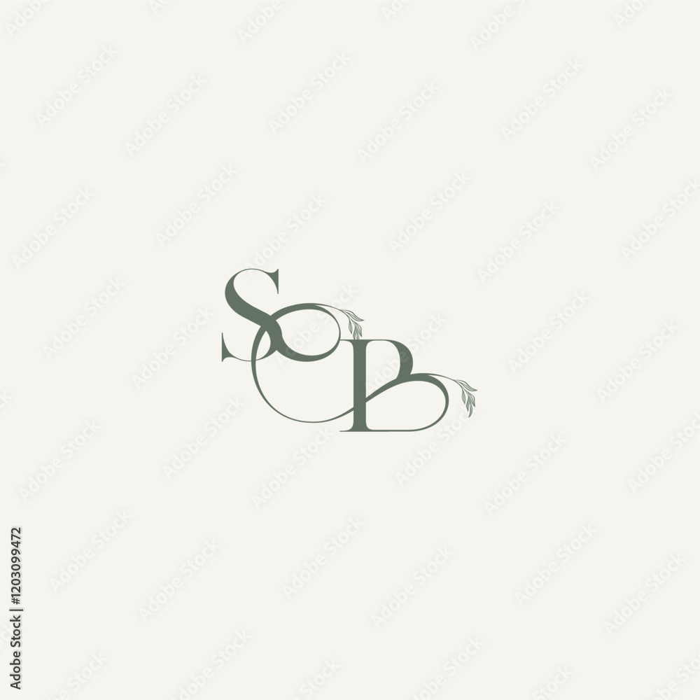 wedding concept monogram elegant and elegant logo BS organic hairline logotype letter wedding concept monogram elegant and elegant logo BS organic hairline logotype letter