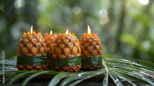 The art of making ketupat with different shapes