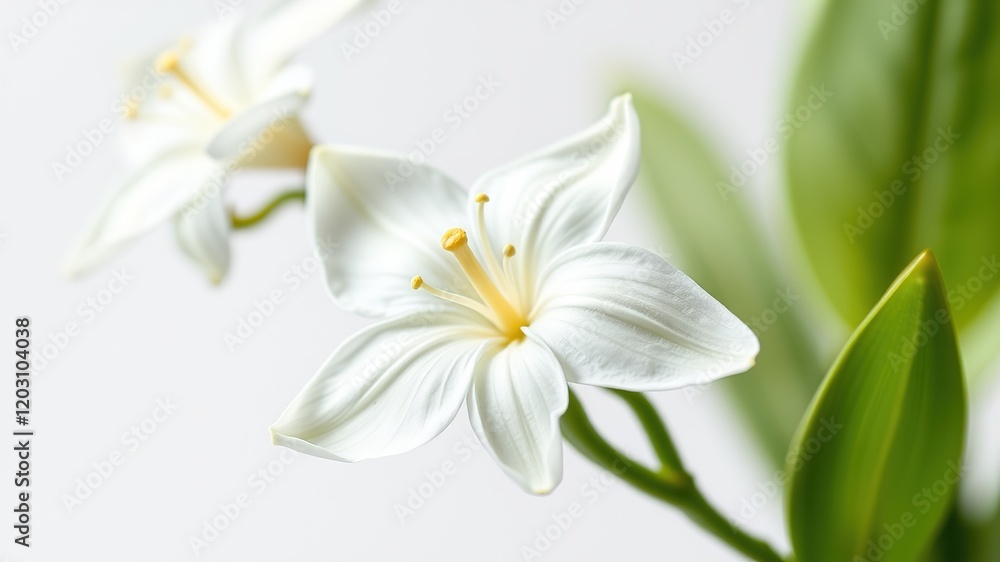 White Vanilla Flower, Isolated, High-Quality, Bright, Detailed, Studio Photography White Vanilla Flower, Isolated, High-Quality, Bright, Detailed, Studio Photography