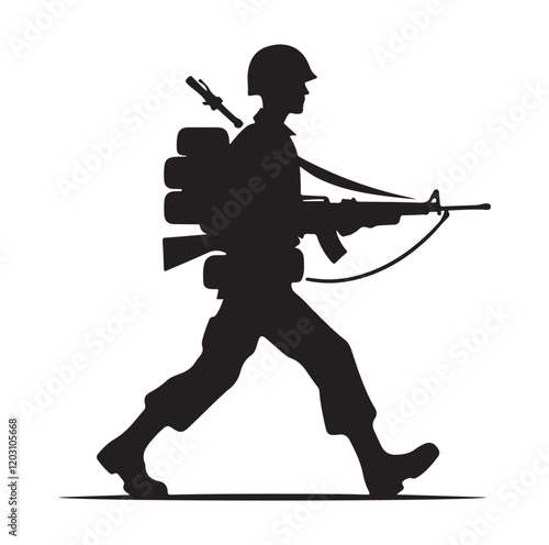 man holding kettle bell silhouette vector illustration