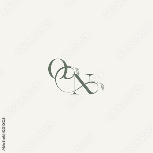wedding concept monogram elegant and elegant logo NO organic hairline logotype letter