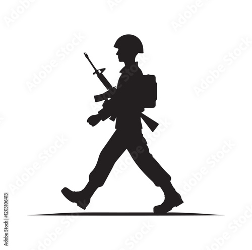 man holding kettle bell silhouette vector illustration