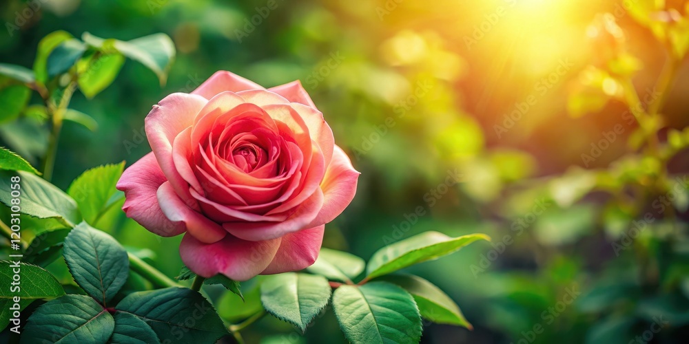 Beautiful rose flower with lush green leaves frame , flowers, foliage, flowers, foliage Beautiful rose flower with lush green leaves frame , flowers, foliage, flowers, foliage