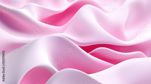 Soft pink and white silk fabric flowing	