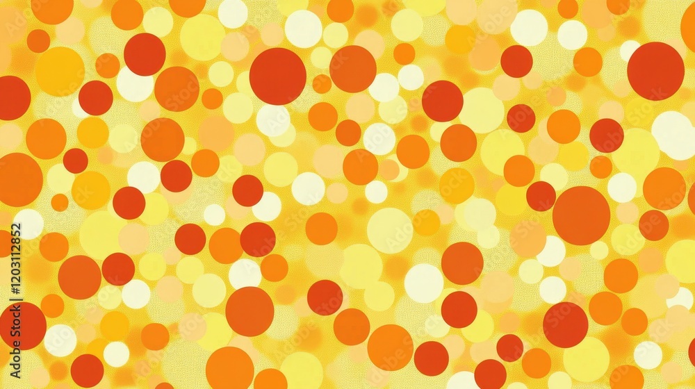 Orange and yellow polka dot pattern Orange and yellow polka dot pattern