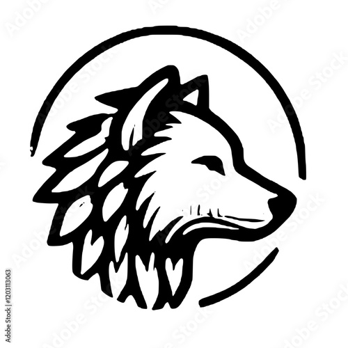 Symbol of Untamed Majesty The Artistic Representation of a Wolf Icon, Featuring Bold Creativity and Minimalist Design to Reflect the Mystery, Strength, and Fierce Elegance of the Wild