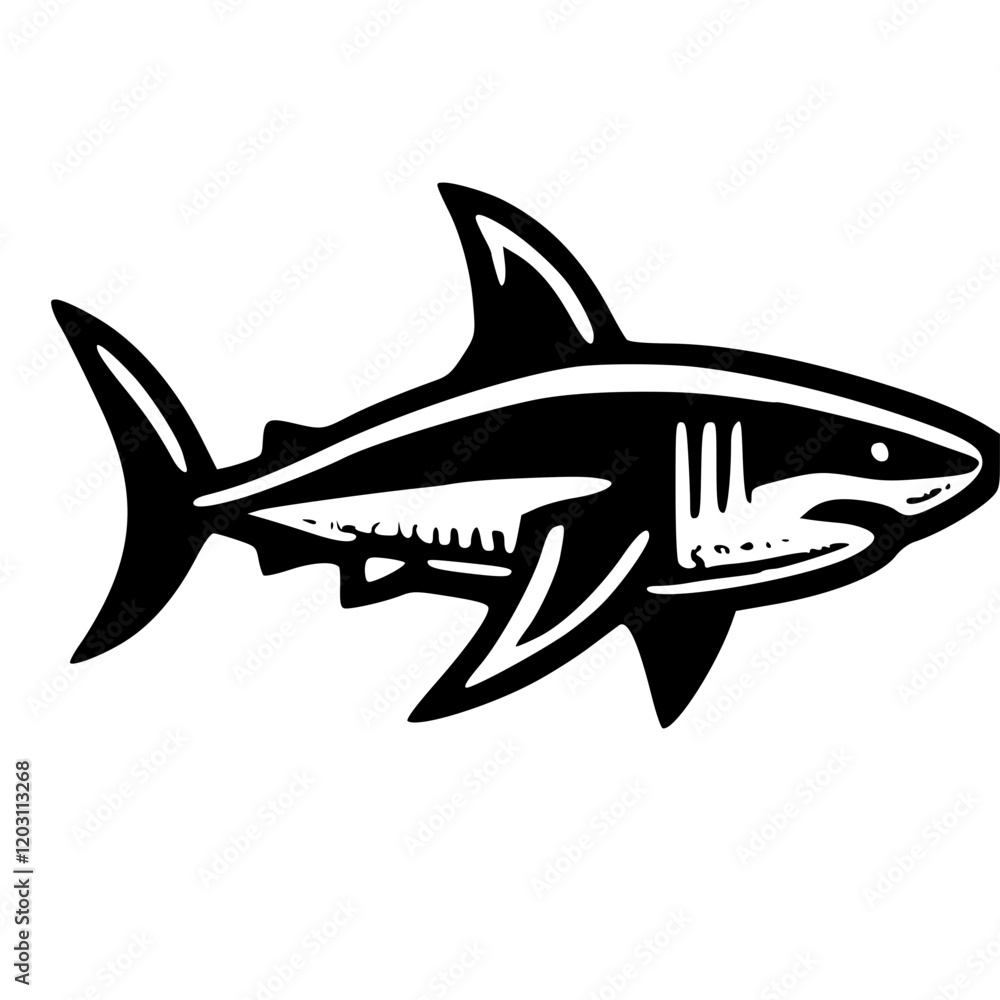 A Bold Artistic Representation of the Ocean’s Apex Predator Exploring the Unique Iconic Design of a Shark, Blending Strength, Elegance, and Symbolism in a Minimalist and Creative Graphic Style A Bold Artistic Representation of the Ocean’s Apex Predator Exploring the Unique Iconic Design of a Shark, Blending Strength, Elegance, and Symbolism in a Minimalist and Creative Graphic Style