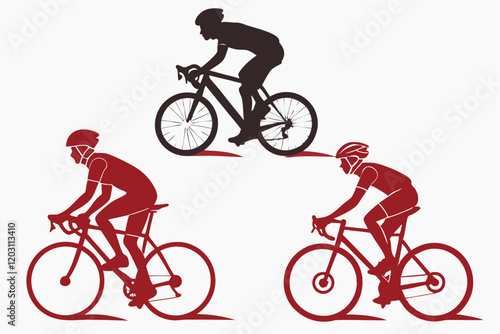 cycling man silhouette icon set, cycle silhouette free, bicycle silhouette vector, bicycle man silhouette