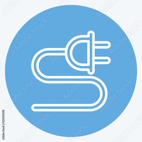 Icon Charge. suitable for education symbol. blue eyes style. simple design editable
