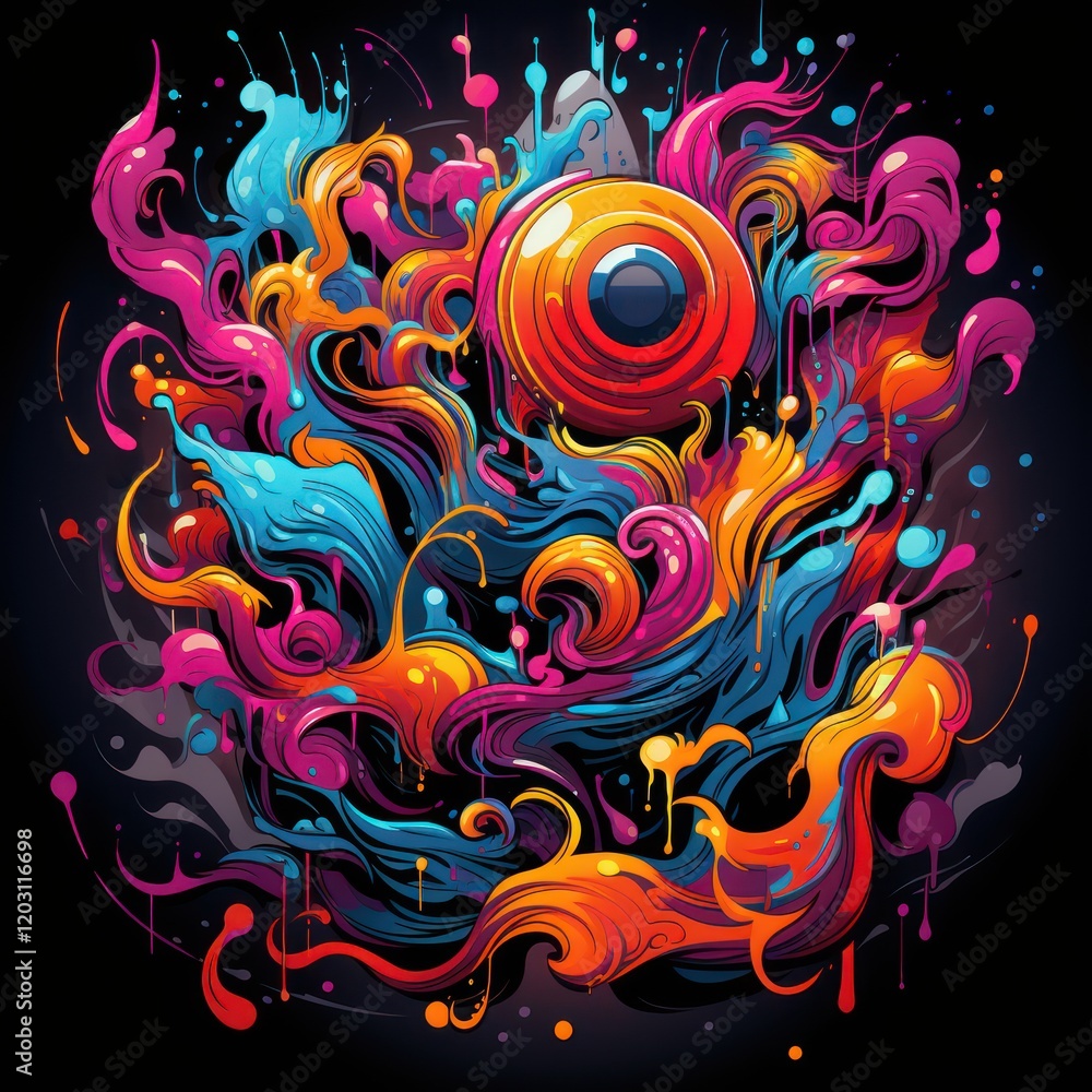abstract background with circles By Generated AI abstract background with circles By Generated AI