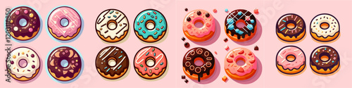 collection of sweet donut