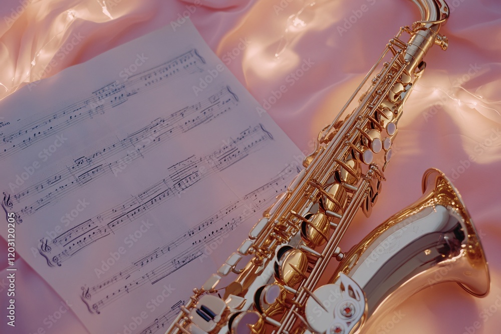 Obraz premium saxophone on the stage