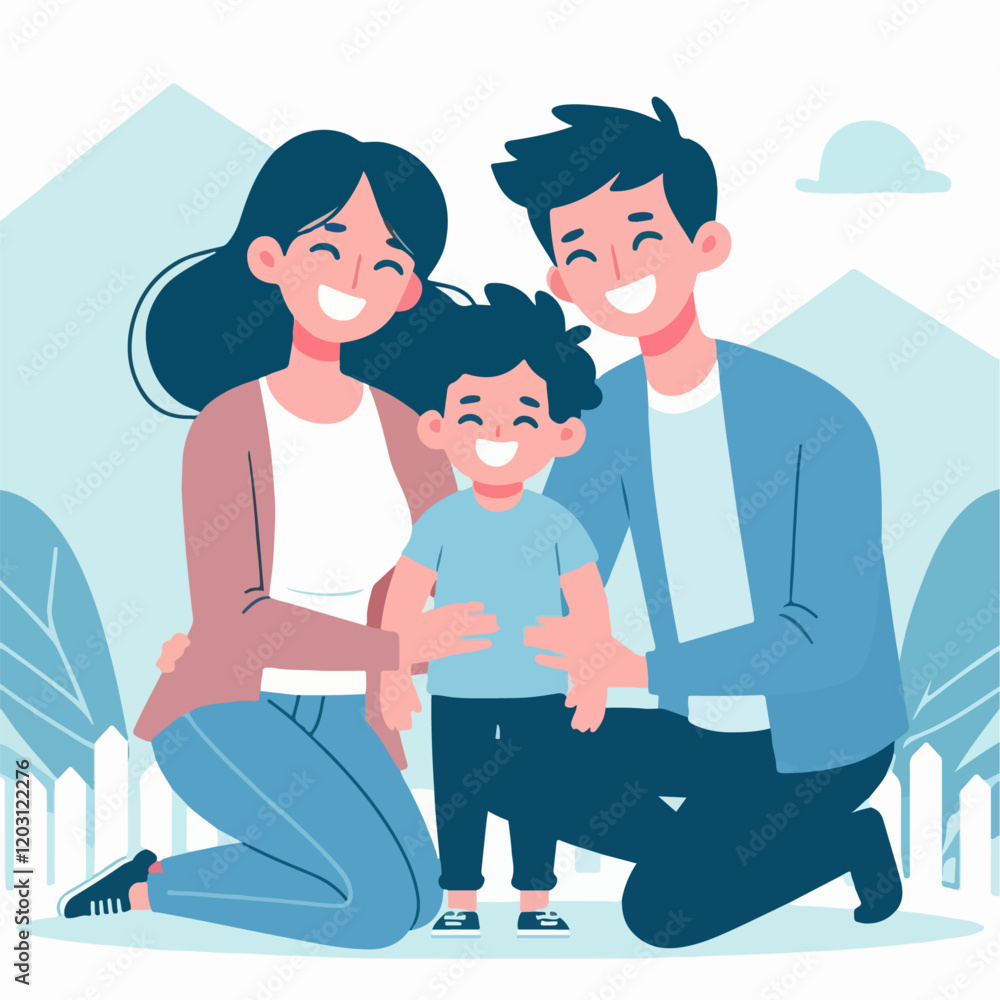 illustration of happy family illustration of happy family