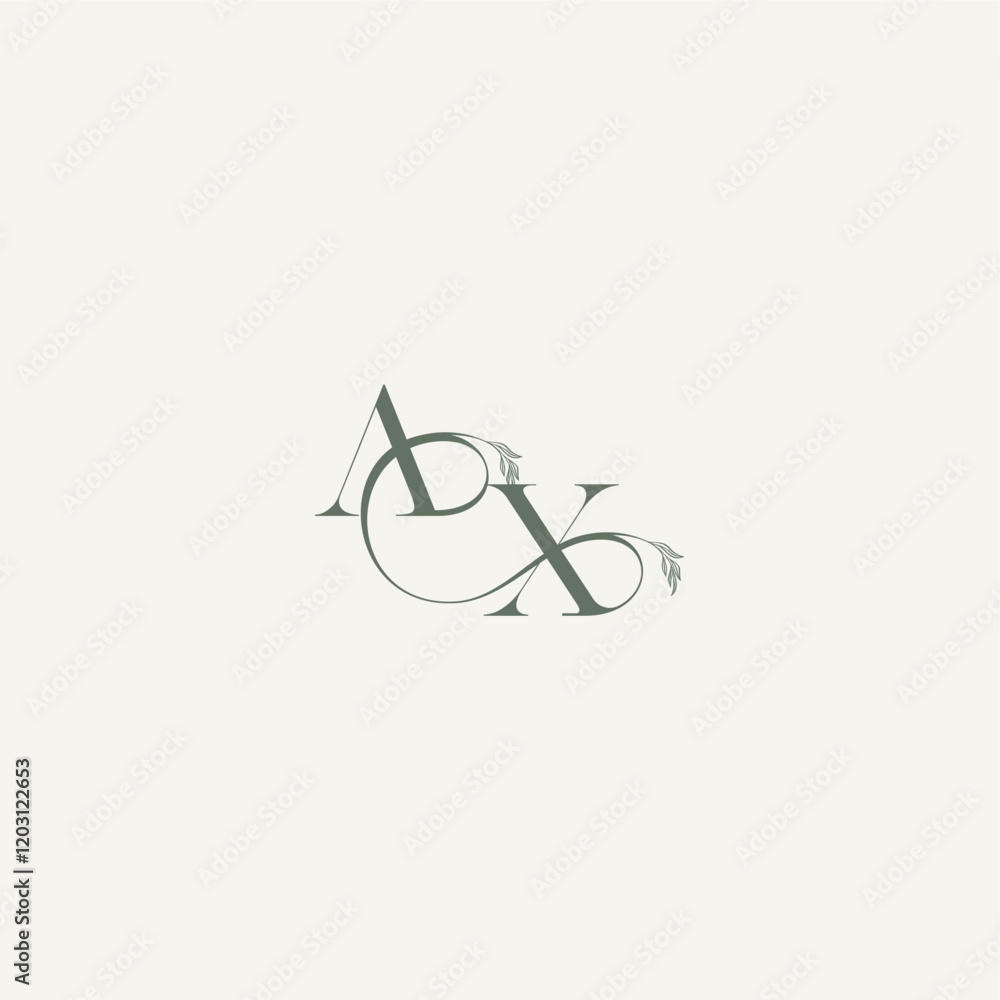 XA letter elegant and elegant logo organic hairline logotype wedding concept monogram XA letter elegant and elegant logo organic hairline logotype wedding concept monogram