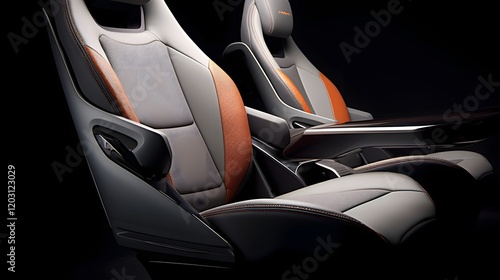 Ergonomic and sophisticated driver s seat with adjustable settings and modern design elements for a comfortable and seamless automotive travel experience photo