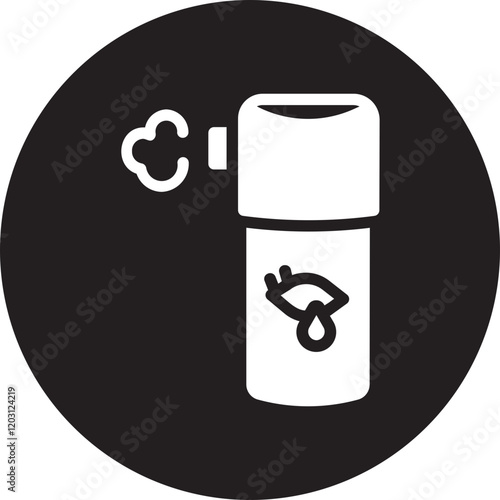 tear gas glyph icon