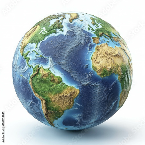 Earth Globe Isolated Green