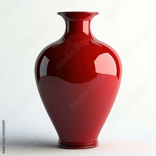 Red Vase Isolated