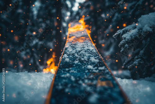 Ski In Fire